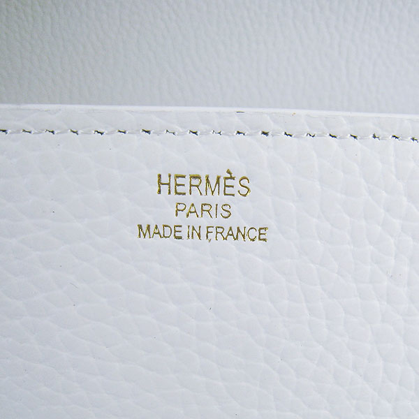 7A Hermes Oxhide Leather Message Bag White H017 - Click Image to Close